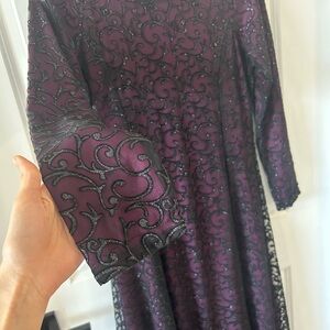 Beautiful Purple and Black Women's Dress